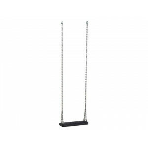 Swing Seat Rubber Curve Black With Galvanized Chains