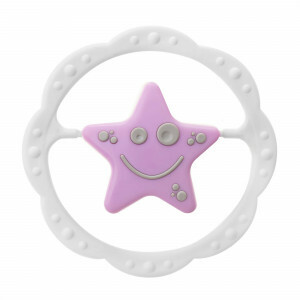 Sensory Rattle Star Pink - Gray