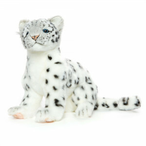 White Snow Leopard sitting cuddly toy 35 cm