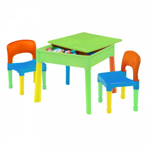 Kids Square 5-in-1 Activity Table and 2 Chairs - Multicolour