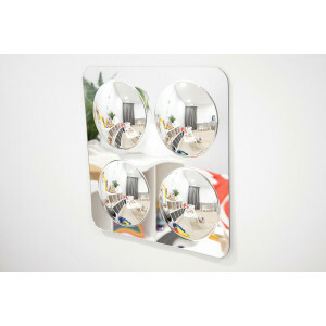 Large 4-domed Acrylic Mirror Panel - 490mm
