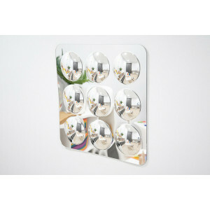 Large 9-domed Acrylic Mirror Panel - 490mm