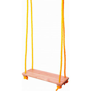 Wooden plank swing