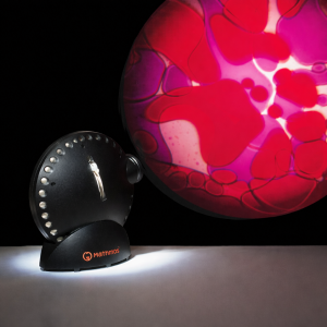 Mathmos Space Projector Black – Purple/Red Color Disc | Dynamic Oil Light Projection for Sensory & Ambient Spaces