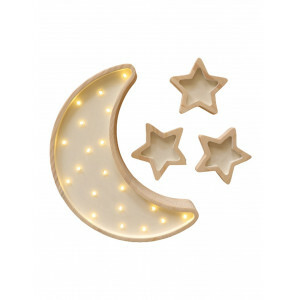 Wooden Night Light Starry Sky - Magical LED Ambient Lighting with Dimmer and Timer - Perfect for Babies and Toddlers - Wall Lamp for the Bedroom and Nursery.