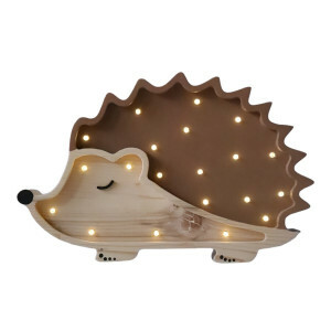 Wooden Night Light Hedgehog - Magical LED Ambient Lighting with Dimmer and Timer - Perfect for Babies and Toddlers - Wall Lamp for the Bedroom and Nursery.