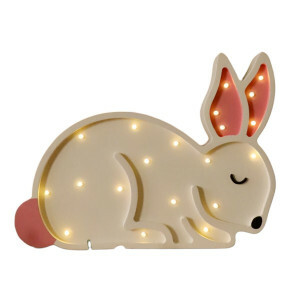 Wooden Night Light Bunny - Magical LED Ambient Lighting with Dimmer and Timer - Perfect for Babies and Toddlers - Wall Lamp for the Bedroom and Nursery.