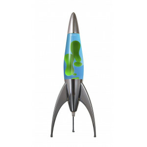 Rocket Lava Lamp - Blue with Green