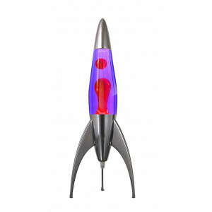 Rocket Lava Lamp - Violet with Red