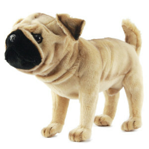 Cuddle Dog - Beige Pug - 38 cm - Lifelike - Plush Cuddles - Hansa