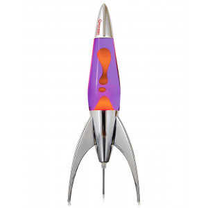 Rocket Lava Lamp - Violet with Orange