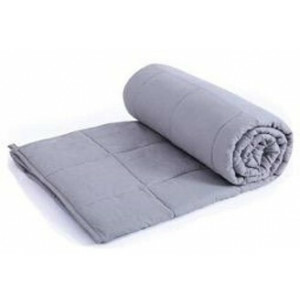 SEM Weighted blanket for children - 2.3kg - 90x120cm - Grey- 100% Cotton - Weighted therapy blanket Sleep aid Stress relief for children