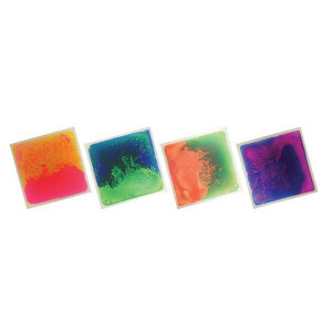 UV Sensory Floor Tiles – Set of 4 (40x40 cm) | Glowing Liquid Tiles for Sensory Stimulation